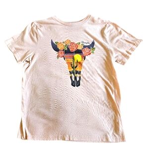 Wrangler Women's Cotton Steerhead Tee, Pale Peach, Size M